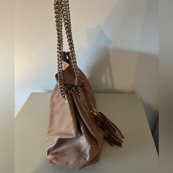 GUCCI PATENT LEATHER PINK/NUDE HANDBAG - Picture 2 of 7